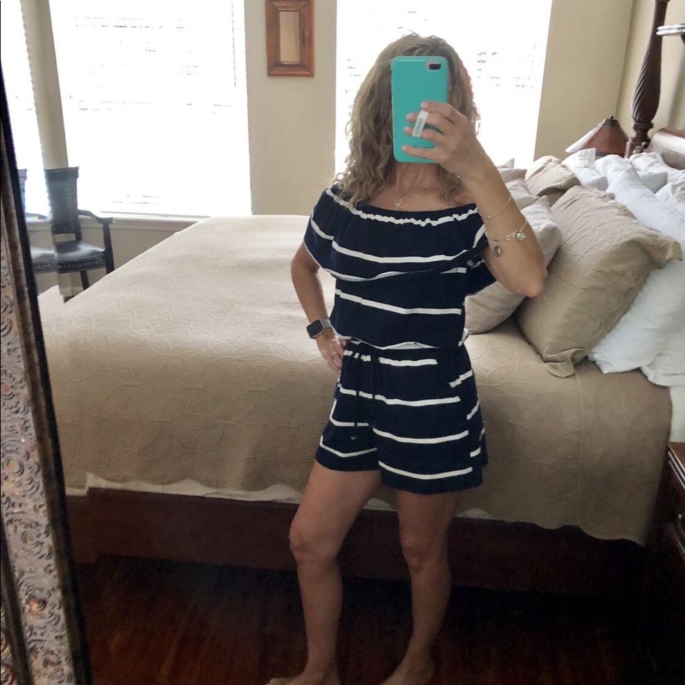 Ellison striped summer romper